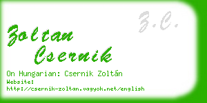 zoltan csernik business card